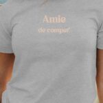 T-Shirt Gris Amie de compet' Pour femme-1
