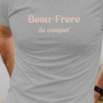 T-Shirt Gris Beau-Frère de compet' Pour homme-1