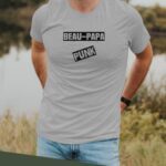 T-Shirt Gris Beau-Papa PUNK Pour homme-2
