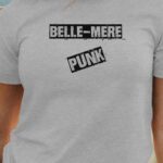 T-Shirt Gris Belle-Mere PUNK Pour femme-1