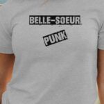 T-Shirt Gris Belle-Soeur PUNK Pour femme-1