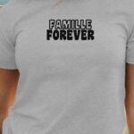 T-Shirt Gris Famille forever face Pour femme-1