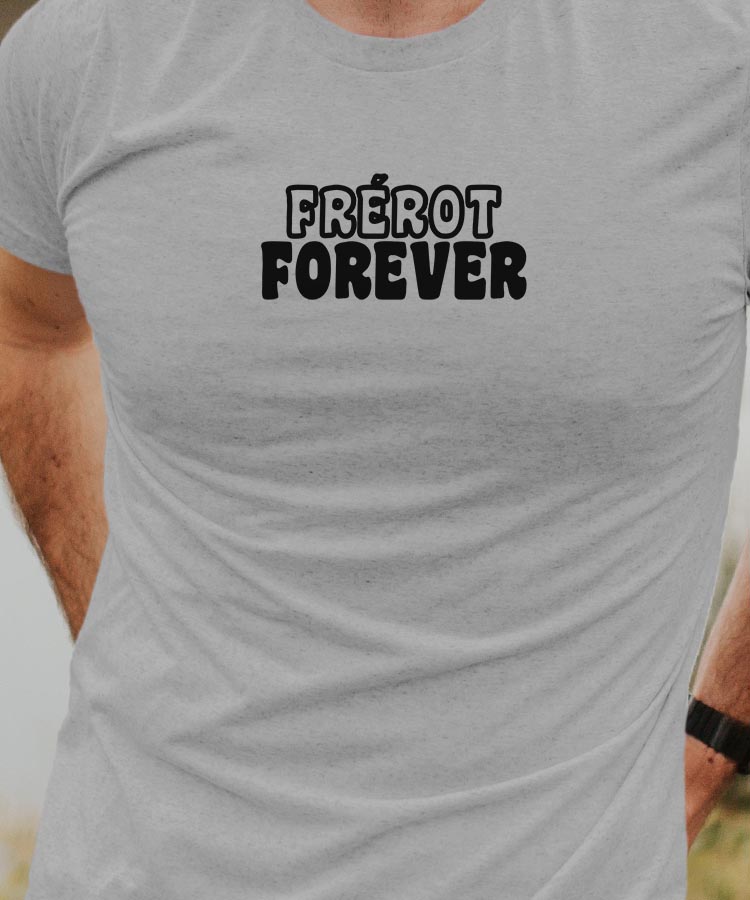T-Shirt Gris Frérot forever face Pour homme-1