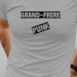 T-Shirt Gris Grand-Frere PUNK Pour homme-1