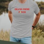 T-Shirt Gris Grand-Frère Power Pour homme-2