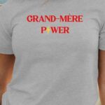 T-Shirt Gris Grand-Mère Power Pour femme-1