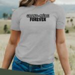 T-Shirt Gris Grand-Mère forever face Pour femme-2