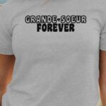 T-Shirt Gris Grande-Soeur forever face Pour femme-1