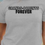 T-Shirt Gris Grands-Parents forever face Pour femme-1