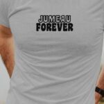T-Shirt Gris Jumeau forever face Pour homme-1