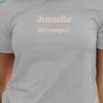 T-Shirt Gris Jumelle de compet' Pour femme-1