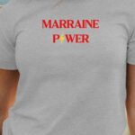 T-Shirt Gris Marraine Power Pour femme-1