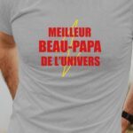 T-Shirt Gris Meilleur Beau-Papa de l'univers Pour homme-1