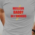 T-Shirt Gris Meilleur Daddy de l'univers Pour homme-1