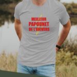 T-Shirt Gris Meilleur Papounet de l'univers Pour homme-2