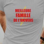 T-Shirt Gris Meilleure Famille de l'univers Pour homme-1