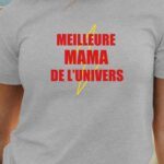 T-Shirt Gris Meilleure Mama de l'univers Pour femme-1