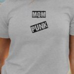 T-Shirt Gris Mom PUNK Pour femme-1