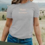 T-Shirt Gris Mom de compet' Pour femme-2