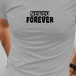 T-Shirt Gris Neveu forever face Pour homme-1