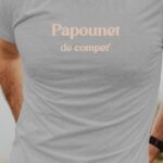 T-Shirt Gris Papounet de compet' Pour homme-1