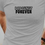 T-Shirt Gris Papounet forever face Pour homme-1