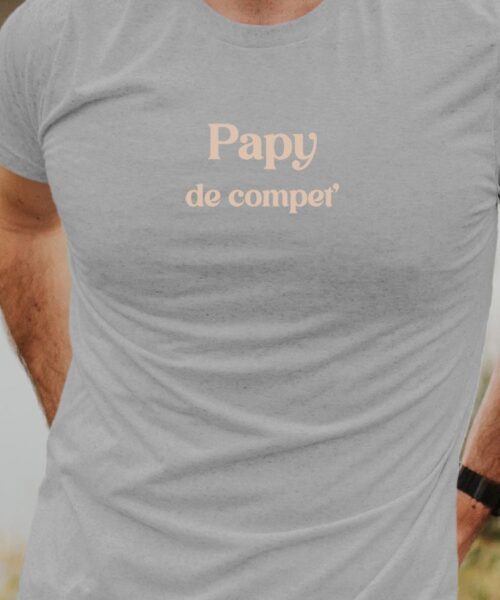 T-Shirt Gris Papy de compet’ Pour homme-1