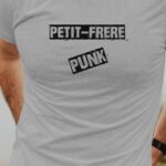 T-Shirt Gris Petit-Frere PUNK Pour homme-1