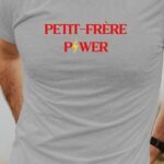 T-Shirt Gris Petit-Frère Power Pour homme-1