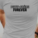 T-Shirt Gris Petit-Frère forever face Pour homme-1