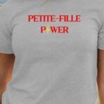T-Shirt Gris Petite-Fille Power Pour femme-1