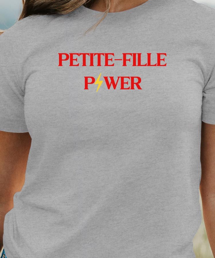T-Shirt Gris Petite-Fille Power Pour femme-1