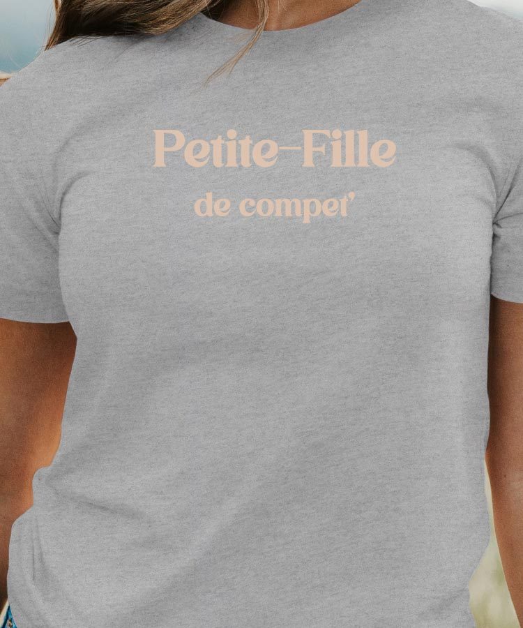 T-Shirt Gris Petite-Fille de compet' Pour femme-1
