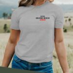 T-Shirt Gris Super Grande-Soeur édition limitée Pour femme-2