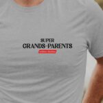 T-Shirt Gris Super Grands-Parents édition limitée Pour homme-1