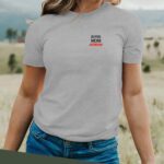 T-Shirt Gris Super Mom édition limitée Pour femme-2