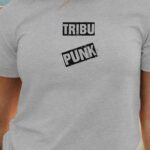 T-Shirt Gris Tribu PUNK Pour femme-1