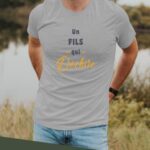 T-Shirt Gris Un Fils Qui déchire Pour homme-2