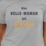 T-Shirt Gris Une Belle-Maman Qui déchire Pour femme-1