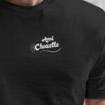 T-Shirt Noir Ami Chouette face Pour homme-1
