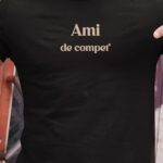 T-Shirt Noir Ami de compet' Pour homme-1