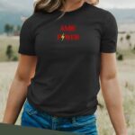 T-Shirt Noir Amie Power Pour femme-2