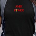 T-Shirt Noir Amie Power Pour femme-1
