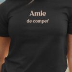 T-Shirt Noir Amie de compet' Pour femme-1