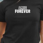 T-Shirt Noir Amie forever face Pour femme-1