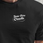 T-Shirt Noir Beau-Frère Chouette face Pour homme-1