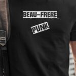 T-Shirt Noir Beau-Frere PUNK Pour homme-1