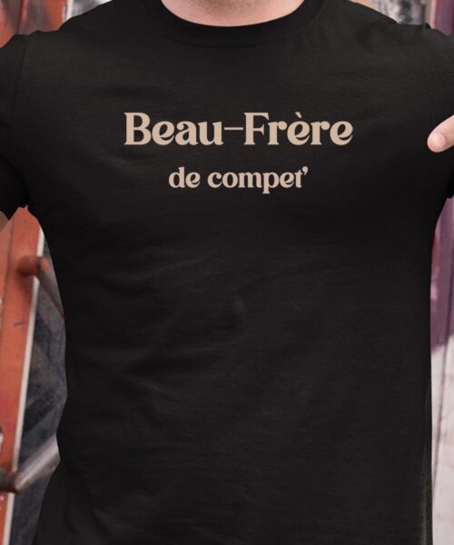 T-Shirt Noir Beau-Frère de compet' Pour homme-1