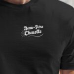 T-Shirt Noir Beau-Père Chouette face Pour homme-1