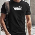 T-Shirt Noir Beau-Père forever face Pour homme-2